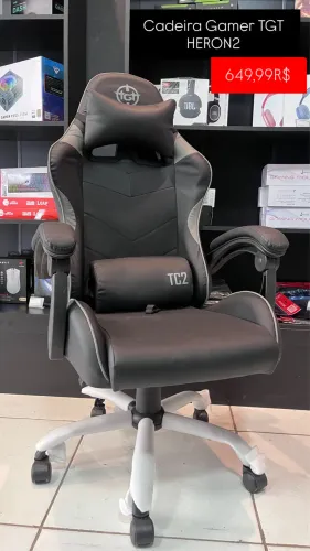 CADEIRA GAMER TGT HERON PRETA