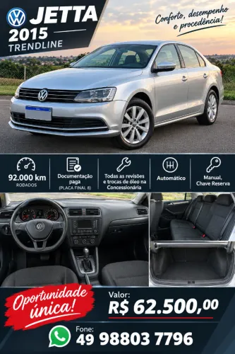Volkswagen Jetta Trendline 2.0 T.flex 8V 4P Tip. 2015