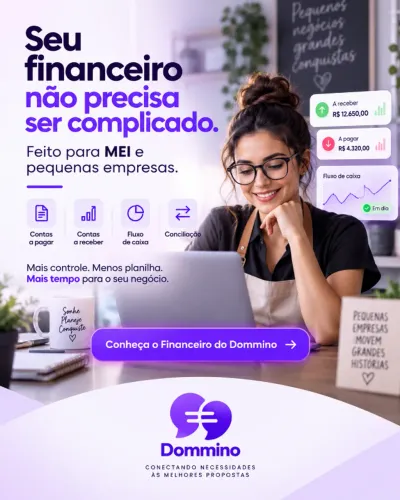 Dommino - Mais controle. Menos planilha. Mais tempo para o seu negócio