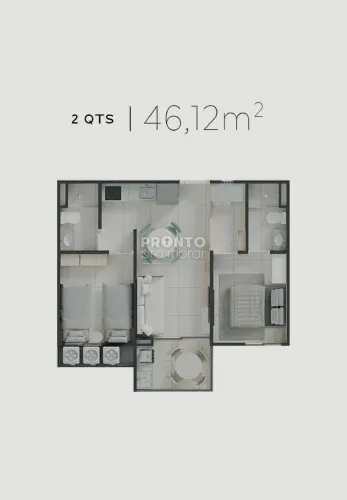 Flat com 2 quartos em Carneiros