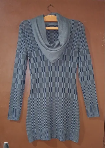 Vestido Tricot Gola Alta Feminino Inverno Manga Longa Tam G Seminovo Barato
