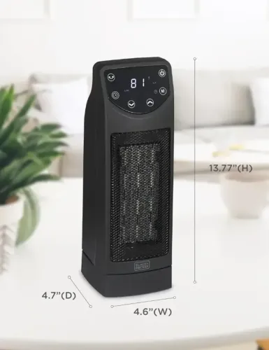 Aquecedor Portátil Black+Decker 1500W com Controle Remoto - Cerâmico 110V