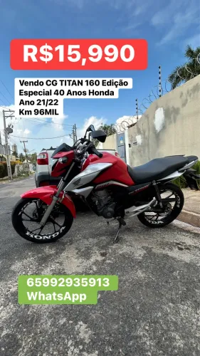 TITAN 160 Ed. Especial 40 Anos 21/22 Vermelho Perolizado
