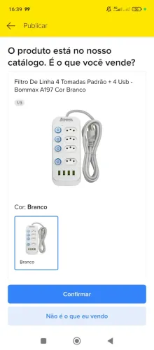 Extensão elétrica 4 tomadas