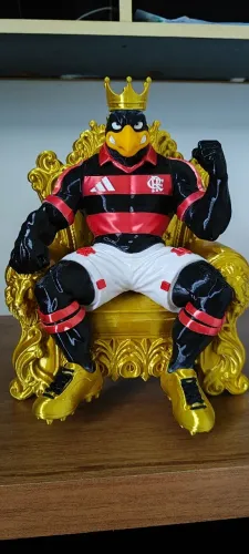 Boneco 3d mascote Urubu Rei mas famoso 26cm X 24cm