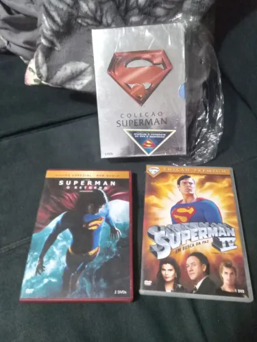 Coleção DVDs 5 filmes Superman 7 discos