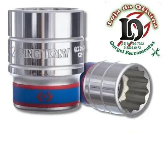 Soquete Estriado 32mm - 3/4 - King Tony KT633032M
