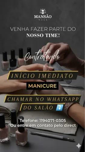 ? OPORTUNIDADE PARA MANICURE - ZONA LESTE (VILA CARRÃO)