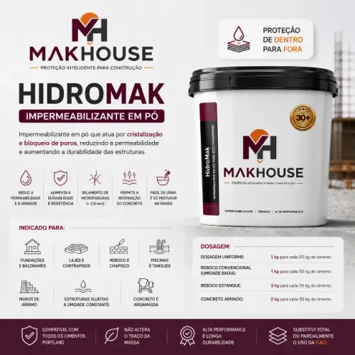 HIDROMAK IMPERMEABILIZANTE EM PÓ 5kg