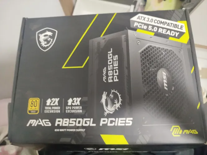 fonte de computador MSI MAG A850GL PCIE5 de 850W