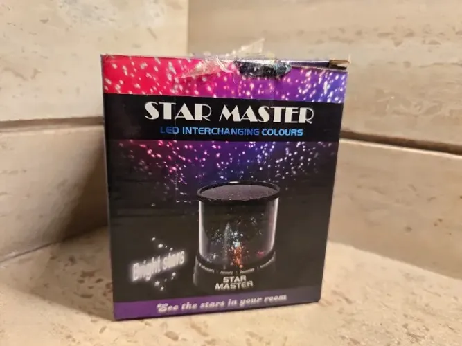Luminária Projetor de Estrelas Star Master LED (Abajur Galaxy 360°) - Novo (Caixa Avariada