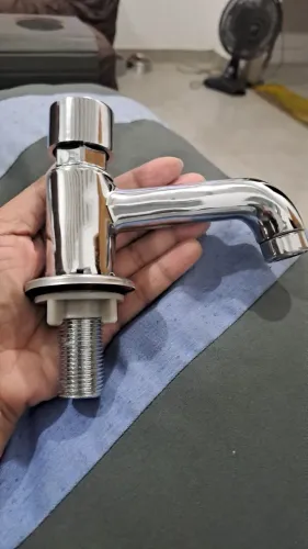 Torneira automática para lavatório ou bancada 1093 metal cromado 