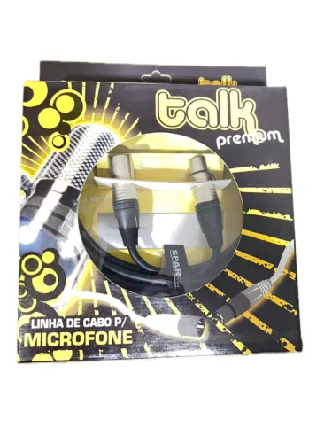 Cabo Sparflex Talk Premium Microfone Xlr 5 Metros Novo Plug Neutrik