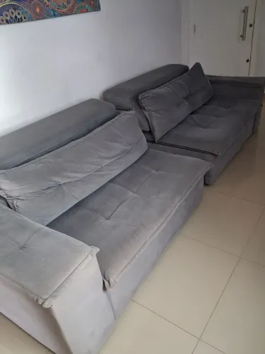 Sofá suede 3 metros 