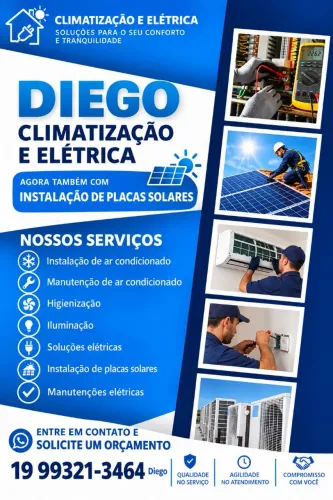 Elétrica/Ar Condicionado/Placas Solares