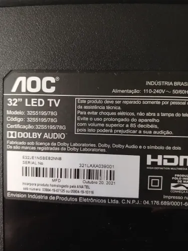 Tv aoc com tela ruim 32 polegadas 