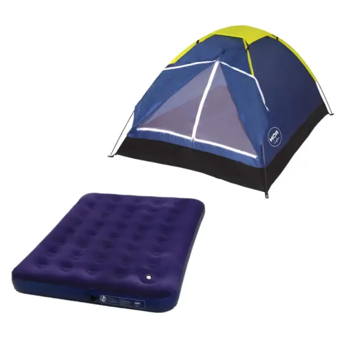 Kit Barraca de Acampamento Mor p/ 2 pessoas + Colchão Inflável Casal (Pronta entrega)