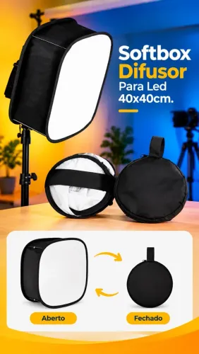 Softbox Difusor Para Led dobrável
