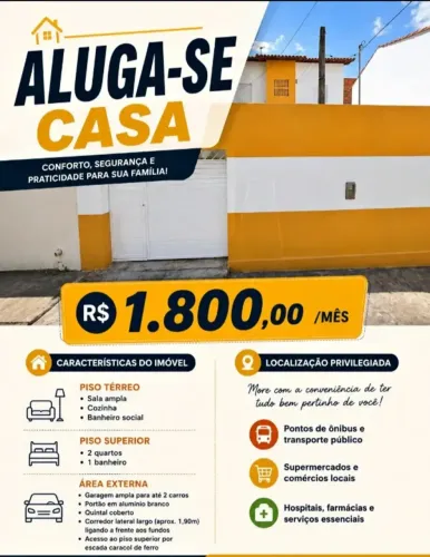 Ótima Casa Duplex no Cohatrac 1.800 Reais