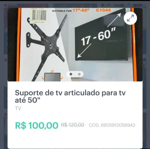 Suporte para tv articulado