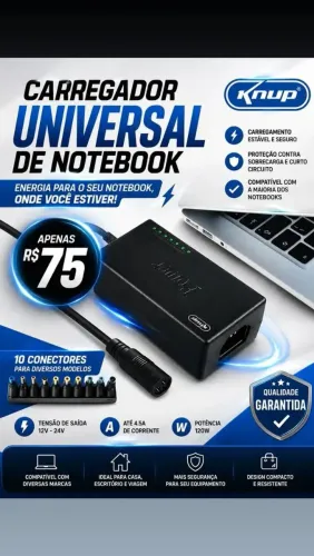 Carregador de notebook universal