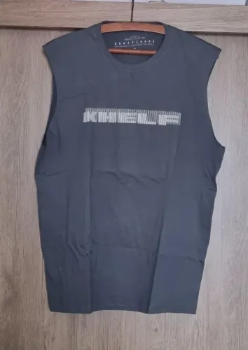 camiseta regata machao cinza estampada khelf