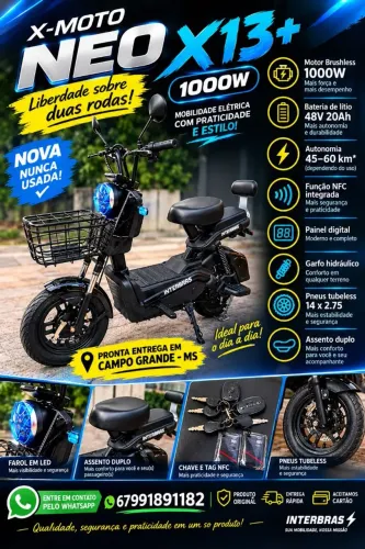 Scuter elétrica 1.000 wsts