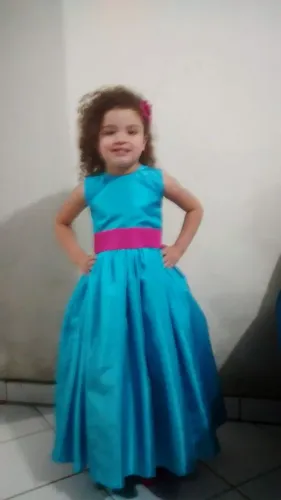 Vestido infantil para festa ou fantasia da cinderela 