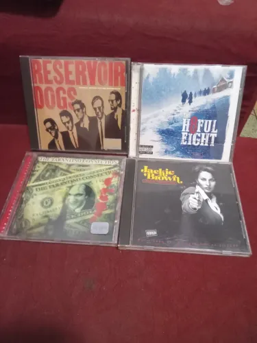 4 CDs trilhas Tarantino Cães de Aluguel Jackie Brown importados Oito Odiados Connection