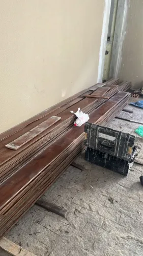 Piso de Assoalho Ipê usado - venda por metro linear