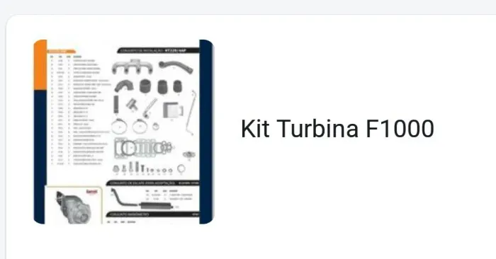 Kit turbina vários modelos 