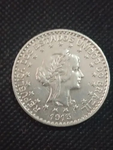 Moeda Prata 1000 Réis 1913