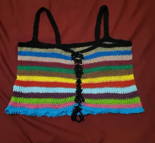 Blusa Crochê Colorida