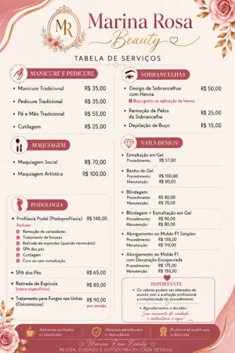 Espaço completo de manicure a cabelos em geral