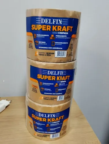 Kit 6 Fitas adesivas crepadas Kraft