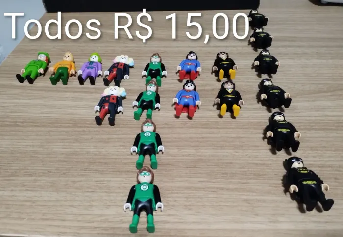 Bonecos Kinder ovo DC Playmobil 