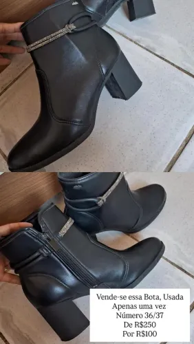 Vende-se essa Bota  Usada apenas Uma vez comprei de R$250 estou vendendo de R$100!
