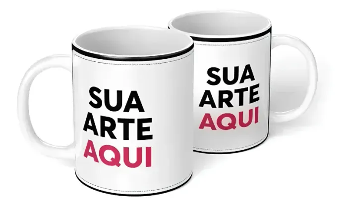 Caneca personalizada 325ml de porcelana
