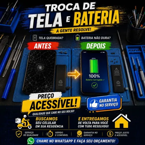 ? Tela quebrada? Deixa com a gente!<br>