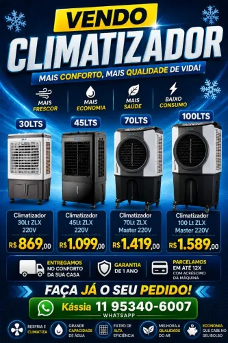 VENDO CLIMATIZADOR FAZEMOS ENTREGAS .
