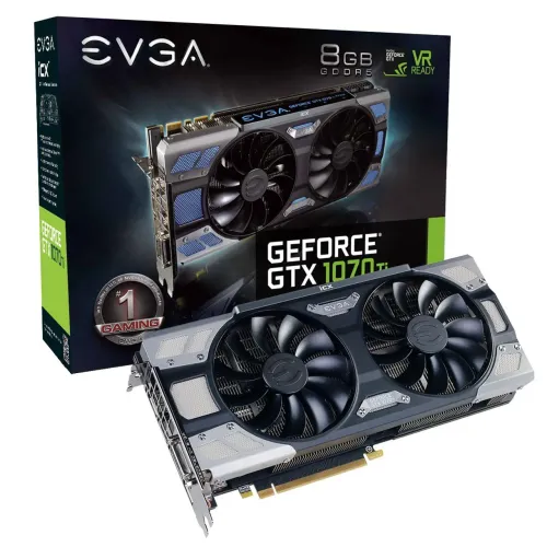 EVGA GTX 1070 Ti 8GB Placa de Vídeo Geforce Games CAD Engenharia VR NVENC