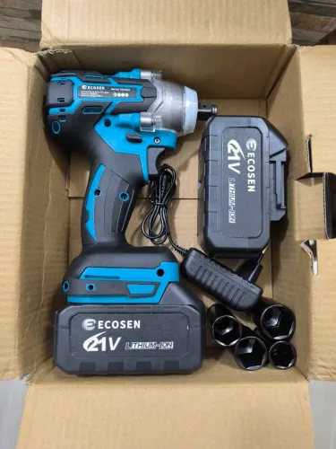 Chave de Impacto Sem Escovas Ecosen 700N.m - 2 Baterias.