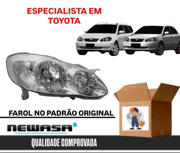 FAROL NO PADRÃO ORIGINAL PARA SEU COROLLA 03/08 ( TEMOS ASA DE URUBU PARA CHOQUE ETC