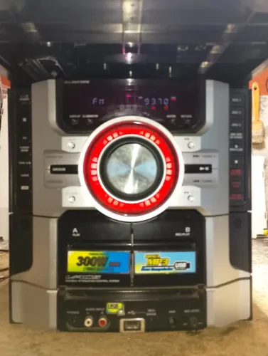 sistem sony gt22 300w usb cd radio duplo deck sem defeito