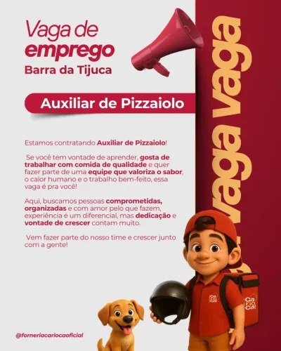 Auxiliar de Pizzaiolo