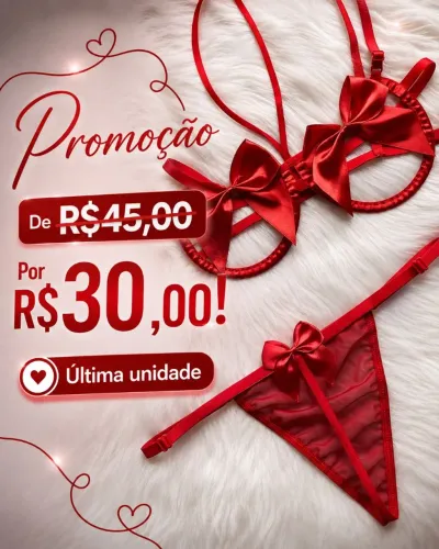 Lingerie Vermelha Promoção