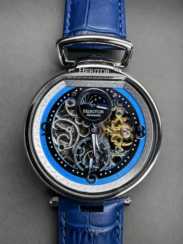 Relogio Heritor Lincoln HERHS3603 Automático Skeleton Fase da Lua | Completo