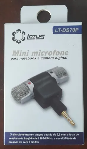 Mini microfone articulado stereo portátil para câmera notebook tablet Android iphone