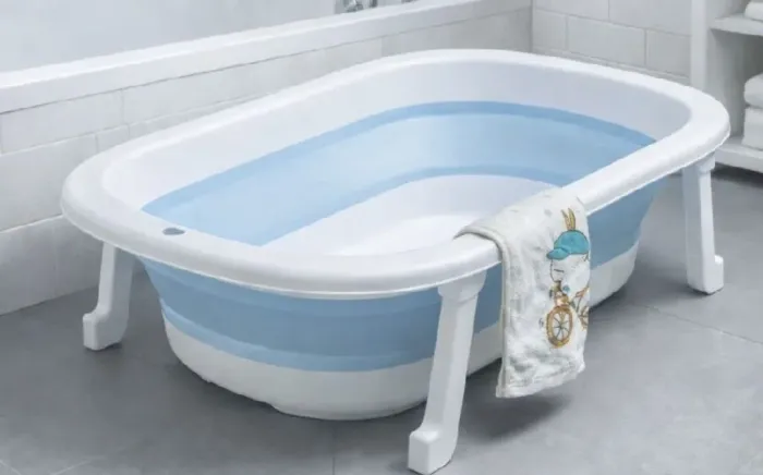 Banheira dobrável, azul