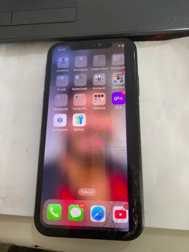 iPhone XR 64GB Preto - Funcionando Perfeitamente - Tela quebrada